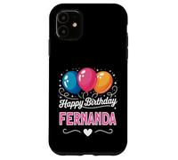 Custodia per iPhone 11 Buon compleanno Fernanda