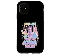Custodia per iPhone 11 Buon giorno di Pasqua Carino Chibi Chillin Con Il Mio Kpop Girlies
