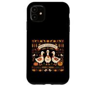 Custodia per iPhone 11 Buon Ringraziamento Oche autunno raccolto Goose fan