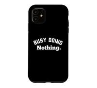 Custodia per iPhone 11 Busy Doing Nothing Women Funny Coworker Retirement Men Work