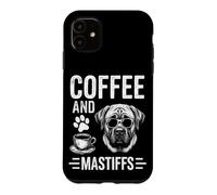Custodia per iPhone 11 Caffè E Mastini Divertente Mastino