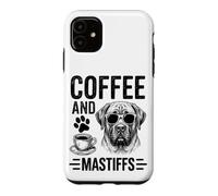 Custodia per iPhone 11 Caffè E Mastini Divertente Mastino