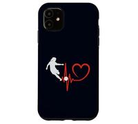 Custodia per iPhone 11 Calcio Ragazza Battito Cuore Giocatore Femminile Calci Passione