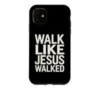 Custodia per iPhone 11 Cammina come Gesù camminava fede devoto religioso cristiano