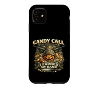 Custodia per iPhone 11 Candy Call ha guadagnato grado veterano militare tema Halloween