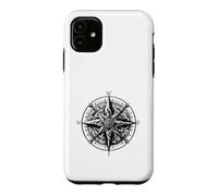 Custodia per iPhone 11 Capitano della rosa dei venti sulla barca con volante