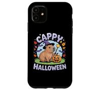 Custodia per iPhone 11 Cappy Halloween Funny Cute Capybara Wizard Halloween