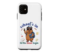 Custodia per iPhone 11 Capybara Back To School Vibes Scuole In Let The Chaos Begin