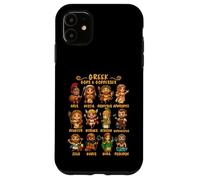 Custodia per iPhone 11 Carino Chibi antica mitologia greca Dei e dee