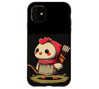 Custodia per iPhone 11 Carino Cupido Pollo Cerca Animali e Amanti Dell'amore