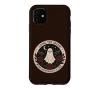 Custodia per iPhone 11 Carino Fantasma Gotico Rose Falene Luna Incubo