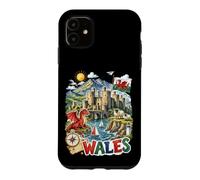 Custodia per iPhone 11 Carino Galles Regno Unito Castello Welsh Dragon Viaggi