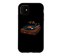 Custodia per iPhone 11 Carino giradischi in vinile musica Cartoon Art
