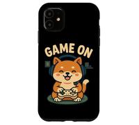 Custodia per iPhone 11 Carino Kawaii Dog Gamer Game On Console Scherzo Divertente Fan di Gioco