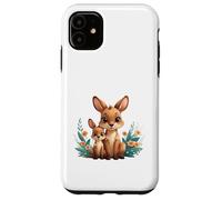 Custodia per iPhone 11 Carino Madre Canguro E Joey Animale Illustrazione