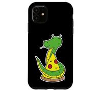 Custodia per iPhone 11 Carino Vipera Con Una Pizza