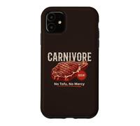 Custodia per iPhone 11 Carnivore No Tofu Bistecca Manzo Amante della Carne Grill BBQ Keto Dieta