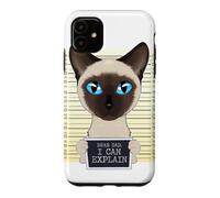 Custodia per iPhone 11 Caro papà, posso spiegare, io gatto siamese, papà, io