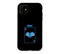 Custodia per iPhone 11 Carta d'amore perso di colore blu Grafica blu