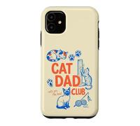 Custodia per iPhone 11 Cat Dad Club Funny Cat Lover Father's Day