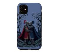 Custodia per iPhone 11 Cavalieri medievali di cavalleria riscaldata che baciano gli