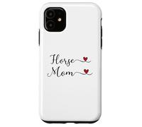 Custodia per iPhone 11 Cavallo Mamma I cuore Cavalli Tipografia Design
