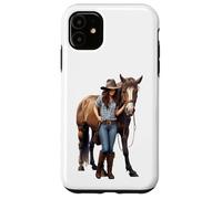 Custodia per iPhone 11 Cavallo Ragazza Equitazione Bay Quarter Horse Hoof