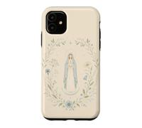 Custodia per iPhone 11 Celeste Mariana Floreale Preghiera Fede Notte Cielo Aura