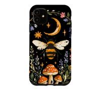 Custodia per iPhone 11 Celestial Bee Moon Mushroom Cottagecore Botanical