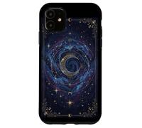 Custodia per iPhone 11 Celestial Moon Tarot Estetica Nebulosa Mistica Galassia Opera d'arte
