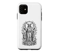 Custodia per iPhone 11 Cernunnos, divinità celtica della foresta sacra, motivo: corna sacra