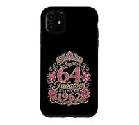 Custodia per iPhone 11 Chapter 64 Fabulous Since 1962 Floral 64th Birthday Women