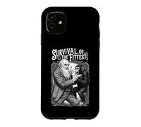 Custodia per iPhone 11 Charles Darwin Monkey Sopravvivenza Dell'evoluzione Più Forte