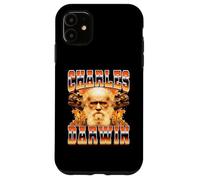 Custodia per iPhone 11 Charles Darwin, teoria dell'evoluzione, stile bootleg anni '90
