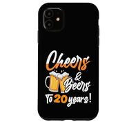 Custodia per iPhone 11 Cheers & Beers To 20 Years 20 Compleanno Ragazzo 20 Anni