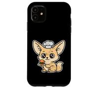 Custodia per iPhone 11 Chef Fennec Mini Hamburger Kawaii