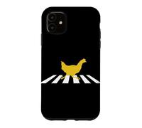 Custodia per iPhone 11 Chicken Crosses Road Crosswalk Silhouette Graphic T-Shirt