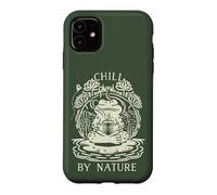 Custodia per iPhone 11 Chill By Nature Cottagecore Frog Meditation Vintage Badge