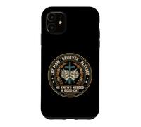 Custodia per iPhone 11 Christian Cat Faith Sapeva che avevo bisogno di un buon gatto