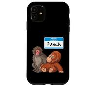 Custodia per iPhone 11 Ciao Punch il Giappone Scimmia Con Peluche Amico Animale