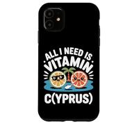 Custodia per iPhone 11 Cipro All I Need Is Vitamin Cyprus Bandiera L'isola di Cipro