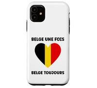 Custodia per iPhone 11 Citation Frites Drapeau Belgique une fois humour Belge