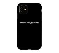 Custodia per iPhone 11 Citazione introversa della mente pacifica privata del piccolo cerchio