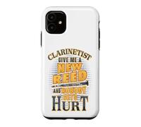 Custodia per iPhone 11 Clarinettista Dammi una nuova canna e nessuno viene ferito umorismo