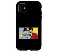 Custodia per iPhone 11 Classico Comico Duo Pop Art Retro Bombetta Cappello Illustrazione