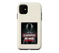 Custodia per iPhone 11 Classified Aliens Exist, grafica glitch, design fantascientifico retrò