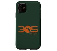 Custodia per iPhone 11 Codice Area 305 Miami Dade Florida Distressed Retro State Gear