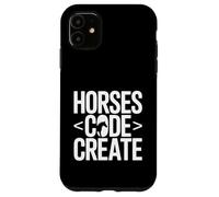 Custodia per iPhone 11 Codice cavalli Crea un amante del programmatore equestre