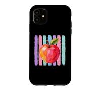 Custodia per iPhone 11 Colorful Apple Watercolor Art Teacher Appreciation Design