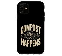 Custodia per iPhone 11 Compost Happens, divertente compostaggio di vermi da giardiniere